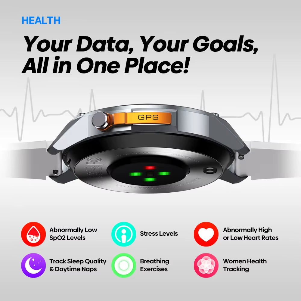 New Stratos 2 Ultra GPS Smart Watch Built-In Compass 