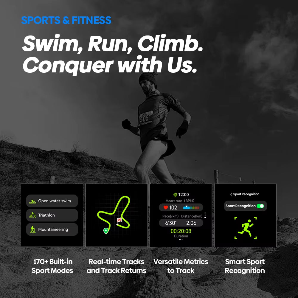 New Stratos 2 Ultra GPS Smart Watch Built-In Compass 